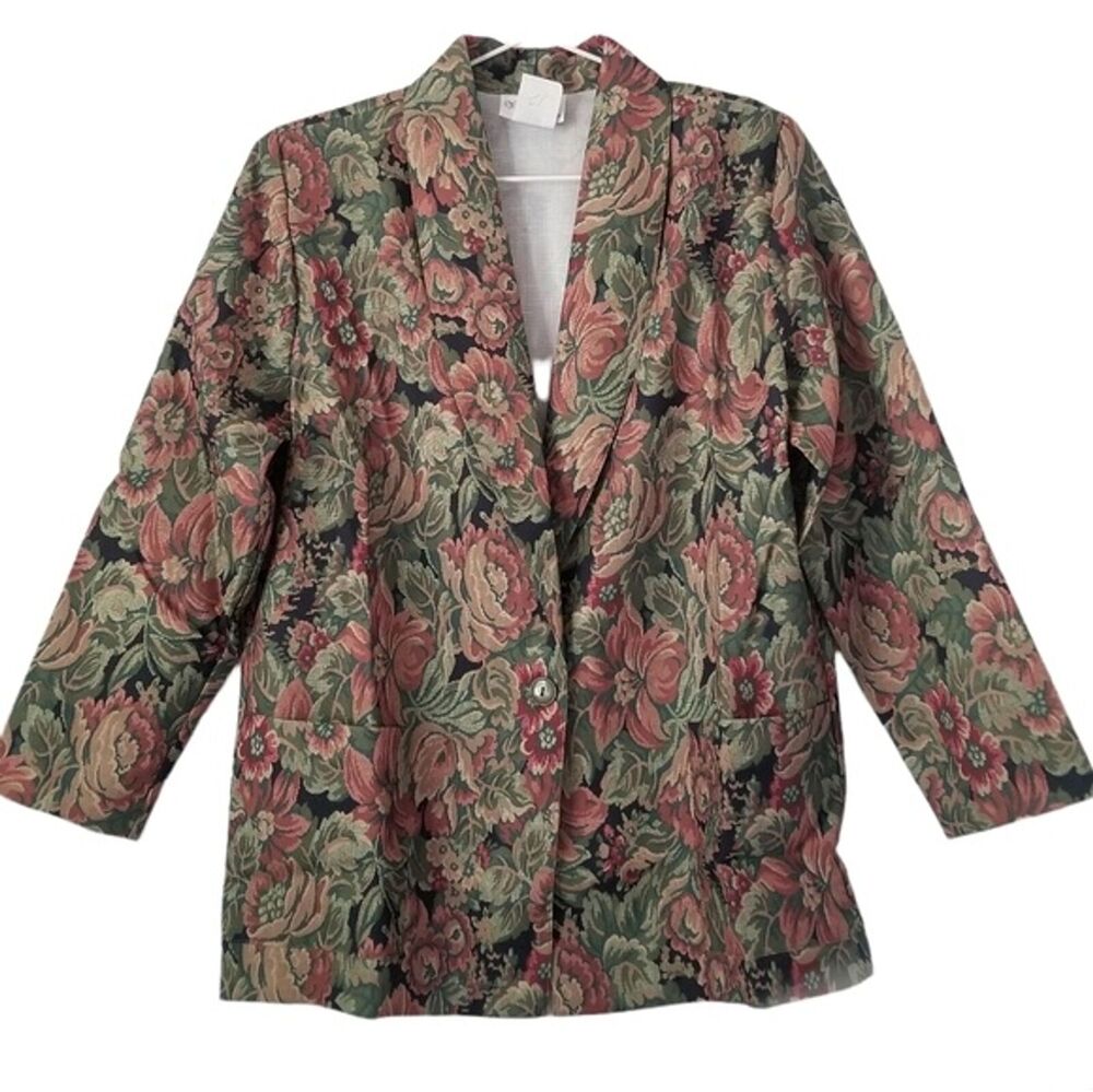 Vintage Floral  Oversized Blazer size Medium